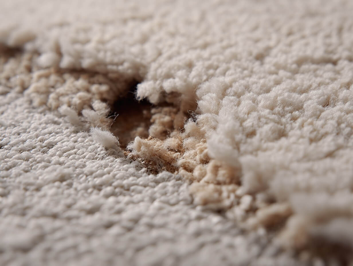 Carpet beetle damage to flooring and carpet – expert treatment available